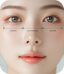 눈의 간격과 길이 분석