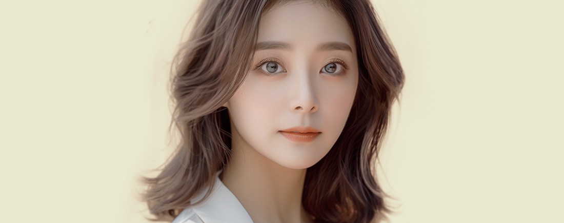 이마거상술로 이마와 미간 처짐을 개선한 모습