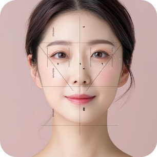 얼굴라인 및 비례 분석
